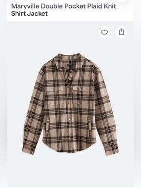 Stitch Fix-Flag & Anthem Maryville Plaid Button-Down Shirt Jacket-NWT